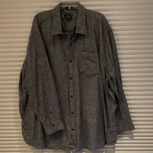 Point Zero Heathered Gray Snap-Front Shirt